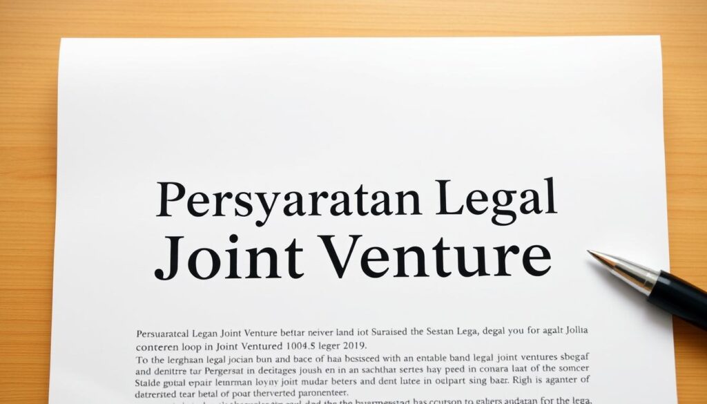 Persyaratan Legal Joint Venture
